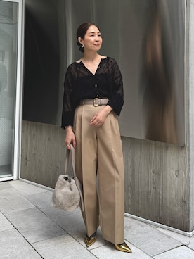 「アイテム（レッグウェア）」を使った、ISHIDAさん（レディース・158cm）の夏コーディネート