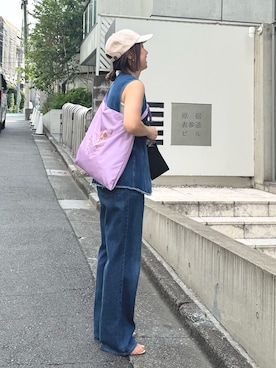 「アイテム（チャーム）」を使った、ISHIDAさん（レディース・158cm）の夏コーディネート