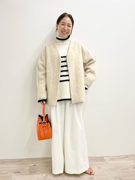 「マリンコーデ」｜「アイテム（ジャケット/アウター）」を使った、ISHIDAさん（レディース・158cm）の秋コーディネート