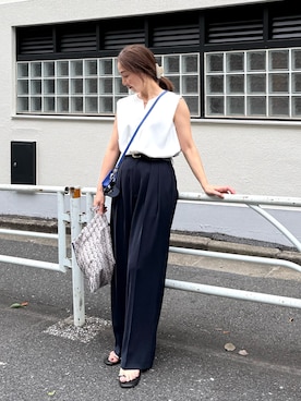 「アイテム（チャーム）」を使った、ISHIDAさん（レディース・158cm）の夏コーディネート