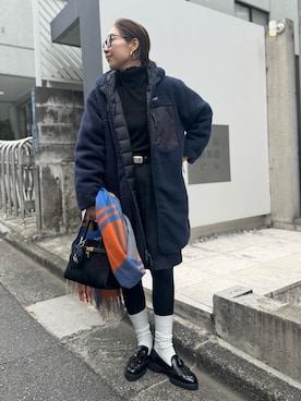 「アイテム（ダウンジャケット/コート）」を使った、ISHIDAさん（レディース・158cm）の秋コーディネート