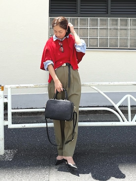 「アイテム（イヤリング）」を使った、ISHIDAさん（レディース・158cm）の夏コーディネート