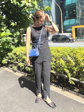 「アイテム（ヘアアクセサリー）」を使った、ISHIDAさん（レディース・158cm）の秋コーディネート