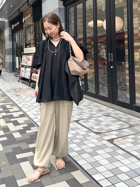 「NOLLEY’S（ノーリーズ）のアイテム」を使った、ISHIDAさん（レディース・158cm）の夏コーディネート