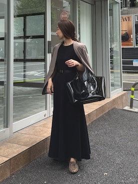 「アイテム（ノーカラージャケット）」を使った、ISHIDAさん（レディース・158cm）の夏コーディネート