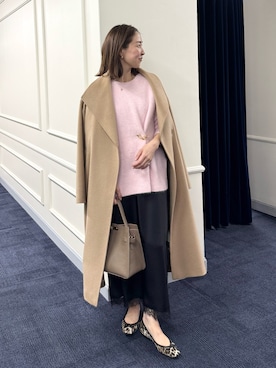 「アイテム（その他アウター、イエロー系）」を使った、ISHIDAさん（レディース・158cm）の冬コーディネート