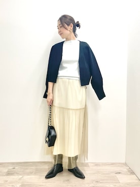 「NOLLEY’S（ノーリーズ）のアイテム（バングル/リストバンド）」を使った、ISHIDAさん（レディース・158cm）の夏コーディネート