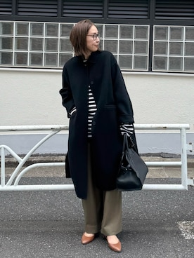 「アイテム（バレッタ/ヘアクリップ）」を使った、ISHIDAさん（レディース・158cm）の秋コーディネート