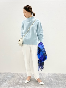 「NOLLEY’S Sophi（ノーリーズソフィ）のアイテム（チェスターコート）」を使った、ISHIDAさん（レディース・158cm）の冬コーディネート