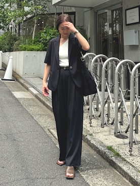 「NOLLEY’S Sophi（ノーリーズソフィ）のアイテム（ジャケット/アウター）」を使った、ISHIDAさん（レディース・158cm）の夏コーディネート