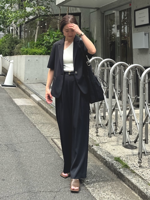 Nolley's ジレ、パンツ　セットアップ セットアップ対応》ウォッシャブルツイルイージータックワイド