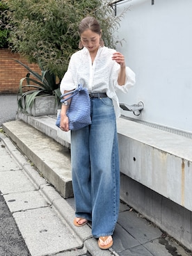 「NOLLEY’S（ノーリーズ）のアイテム」を使った、ISHIDAさん（レディース・158cm）の夏コーディネート