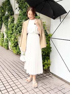 「雨」｜「アイテム（ジャケット/アウター）」を使った、ISHIDAさん（レディース・158cm）の夏コーディネート