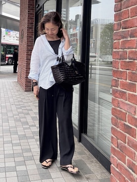 「NOLLEY’S（ノーリーズ）のアイテム」を使った、ISHIDAさん（レディース・158cm）の春コーディネート