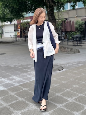 「NOLLEY’S（ノーリーズ）のアイテム」を使った、ISHIDAさん（レディース・158cm）の夏コーディネート