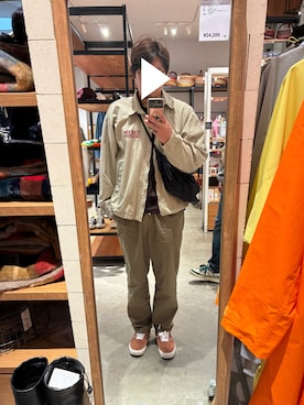 「アイテム（ブルゾン）」を使った、stoshさん（メンズ・175cm・30代）の秋コーディネート