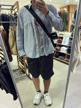 「アイテム（メッセンジャーバッグ）」を使った、stoshさん（メンズ・175cm・30代）の夏コーディネート