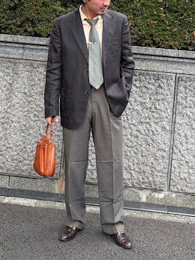 「IL BISONTE（イルビゾンテ）のアイテム」を使った、ししまるさん（メンズ・173cm）の春コーディネート