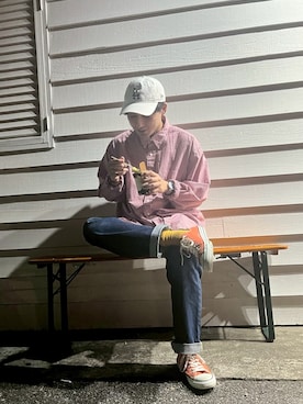 「アイテム（キャップ）」を使った、ししまるさん（メンズ・173cm・20代）の夏コーディネート