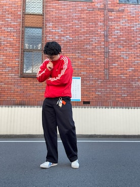 「アイテム（ナイロンジャケット）」を使った、ししまるさん（メンズ・173cm）の秋コーディネート