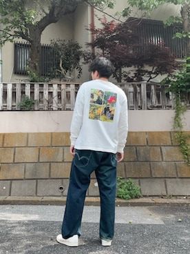 「FRUIT OF THE LOOM（フルーツオブザルーム）のアイテム」を使った、ししまるさん（メンズ・173cm）の春コーディネート