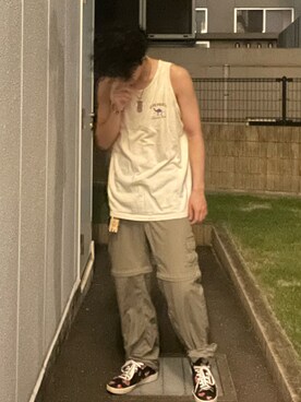 「ＣＡＭＥＬ（キャメル）のアイテム」を使った、ししまるさん（メンズ・173cm）の夏コーディネート