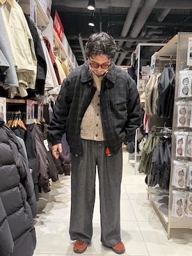 「アイテム（ベスト）」を使った、ししまるさん（メンズ・173cm・20代）の冬コーディネート