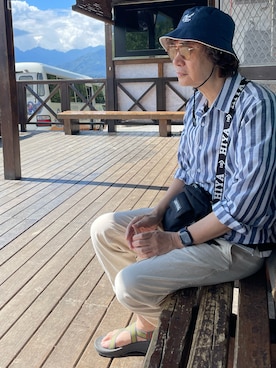 「ZARA（ザラ）のアイテム（チノパンツ、ベージュ系）」を使った、chi123pさん（メンズ・181cm）の秋コーディネート