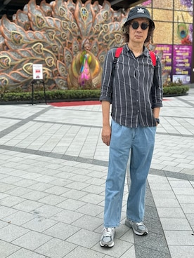 「アイテム（キャップ）」を使った、chi123pさん（メンズ・181cm）の秋コーディネート