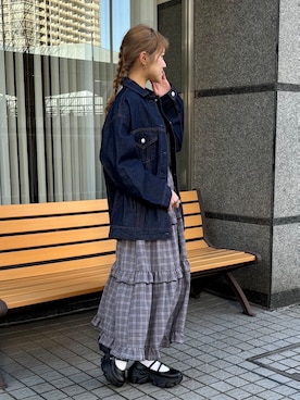 「大人ガーリー」｜「アイテム（キャミソール）」を使った、rinoさん（レディース・160cm）の春コーディネート