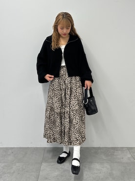 「大人ガーリー」｜「アイテム（キャミソール）」を使った、rinoさん（レディース・160cm）の冬コーディネート