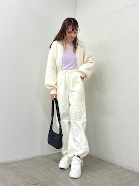 「WEGO（ウィゴー）のアイテム（カーディガン/ボレロ）」を使った、rinoさん（レディース・160cm）の冬コーディネート