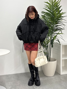 「WEGO（ウィゴー）のアイテム（ジャケット/アウター）」を使った、rinoさん（レディース・160cm）の冬コーディネート