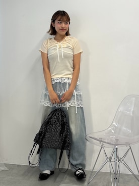 「アイテム（パンプス）」を使った、rinoさん（レディース・160cm）の夏コーディネート