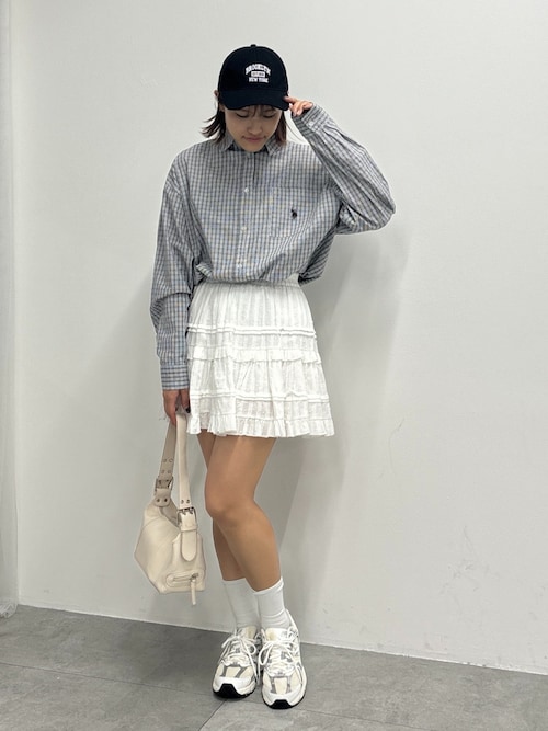 大バズり中☆》コットンレースティアードミニスカート（スカート  