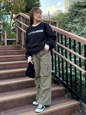 「WC（ダブル シー）のアイテム（バッグ）」を使った、rinoさん（レディース・160cm）の冬コーディネート
