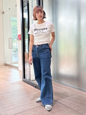 「アイテム（Tシャツ/カットソー、その他）」を使った、rinoさん（レディース・160cm）の夏コーディネート