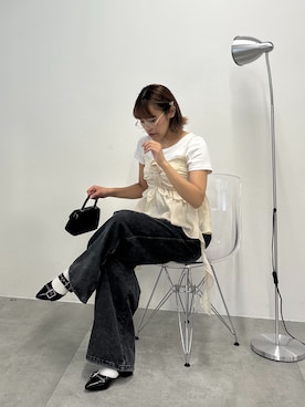 「アイテム（キャミソール）」を使った、rinoさん（レディース・160cm）の夏コーディネート