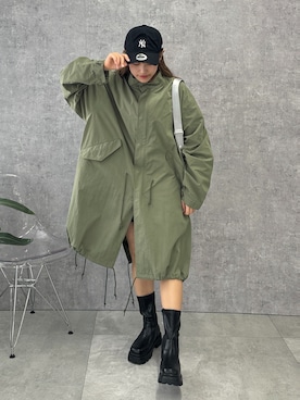 「WEGO（ウィゴー）のアイテム（モッズコート）」を使った、rinoさん（レディース・160cm）の春コーディネート