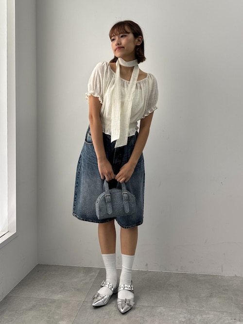 WEGO/【25年春夏新作】ストール付きブラウス