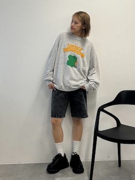 「WEGO（ウィゴー）のWEGO/厚底プラットフォームスニーカー（スニーカー）」を使った、rinoさん（レディース・160cm）の秋コーディネート