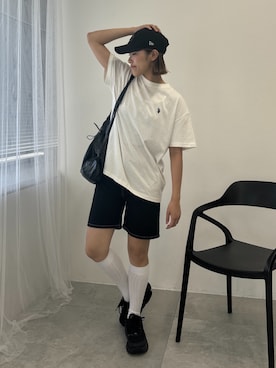 「アイテム（帽子、その他）」を使った、rinoさん（レディース・160cm）の夏コーディネート
