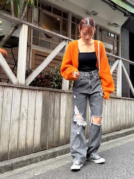 「ほめられ本命コーデ」｜「アイテム（キャミソール）」を使った、rinoさん（レディース・160cm）の冬コーディネート