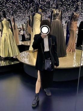 「古着コーデ」｜「アイテム（セットアップ）」を使った、なづたさん（レディース・157cm）の冬コーディネート
