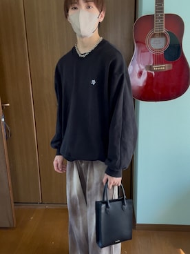 「HARE（ハレ）のアイテム（バッグ）」を使った、夢斗さん（メンズ・162cm）の秋コーディネート