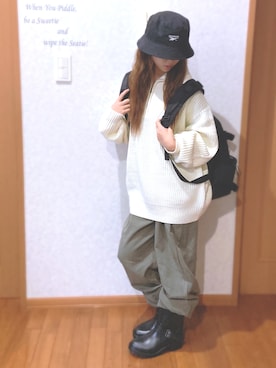 「JEANASIS（ジーナシス）のアイテム」を使った、miru⭐︎さん（キッズ・149cm）の冬コーディネート