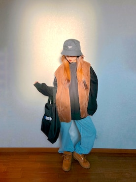 「ANAP（アナップ）のアイテム」を使った、miru⭐︎さん（キッズ・149cm）の冬コーディネート