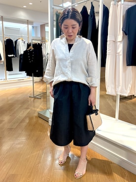 「キュロット」｜「アイテム（トートバッグ）」を使った、HIROさん（レディース・156cm）の春コーディネート