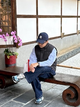 「green label relaxing（グリーンレーベルリラクシング）のアイテム（ジャケット/アウター）」を使った、YLさん（メンズ・176cm）の冬コーディネート