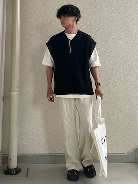 「Ellno Loset（エルノロゼット）のアイテム（ブレスレット）」を使った、hide158さん（メンズ・158cm）の夏コーディネート